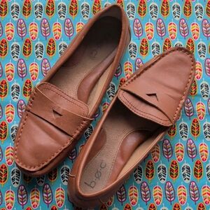 boc Tan Slip-On Penny Loafers